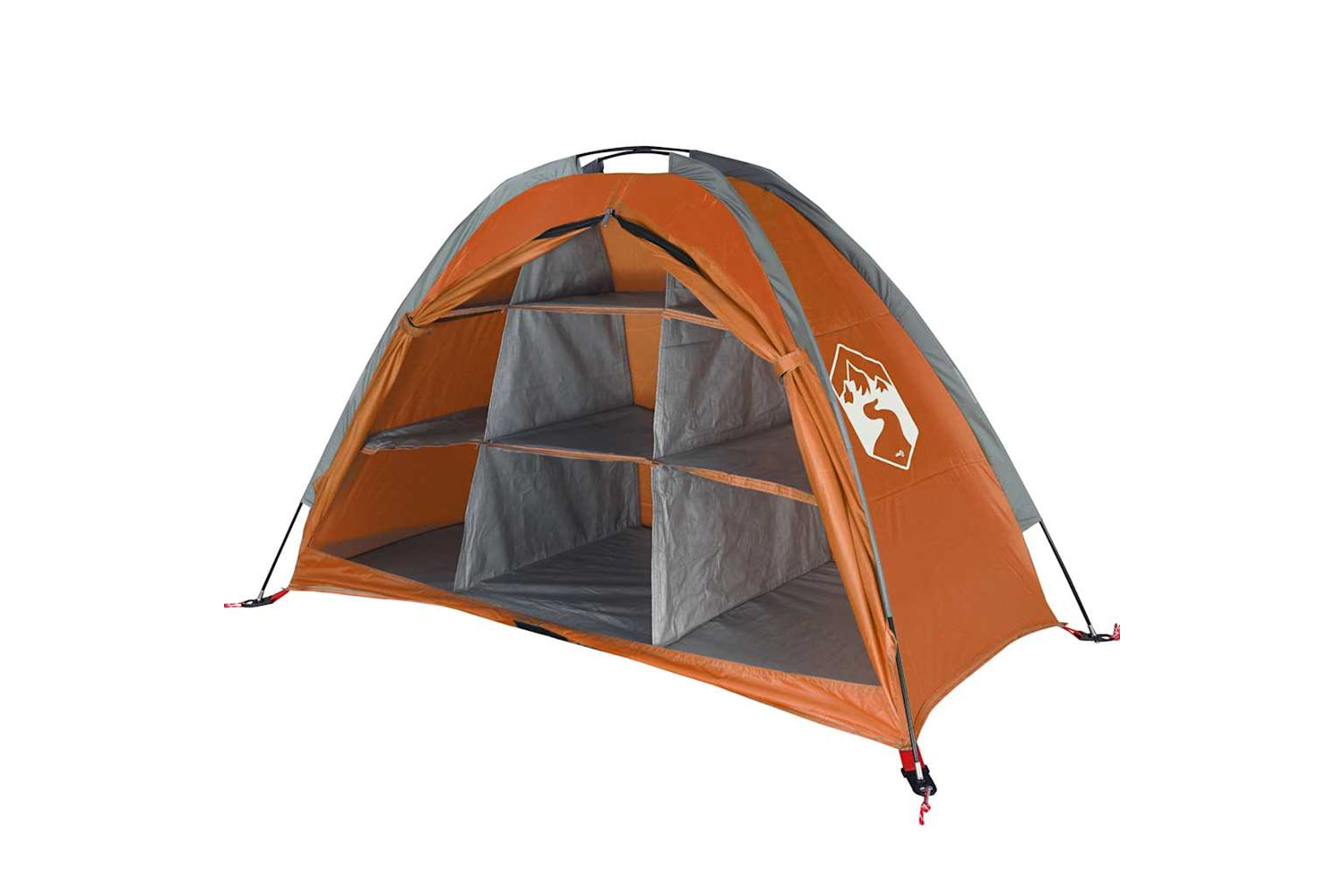 vidaXL 94376 Storage Tent 9 Compartments Grey And Orange Waterproof-3