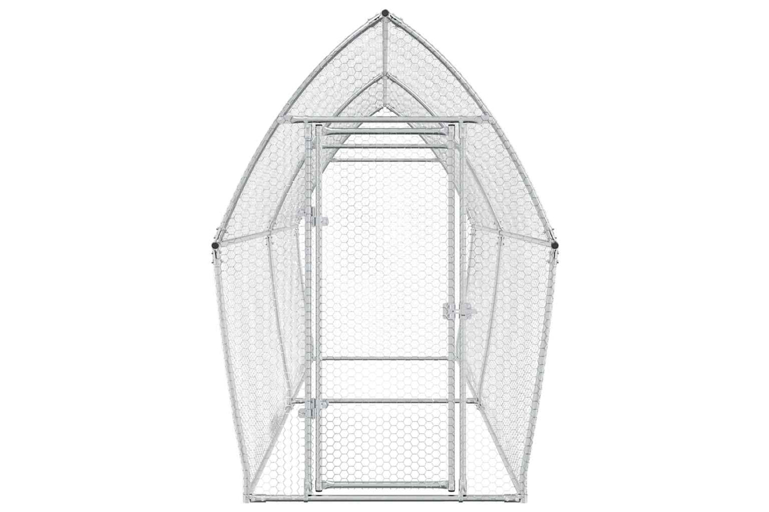 Vidaxl Chicken Cage Silver 400x105x182 Cm Galvanised Steel-3