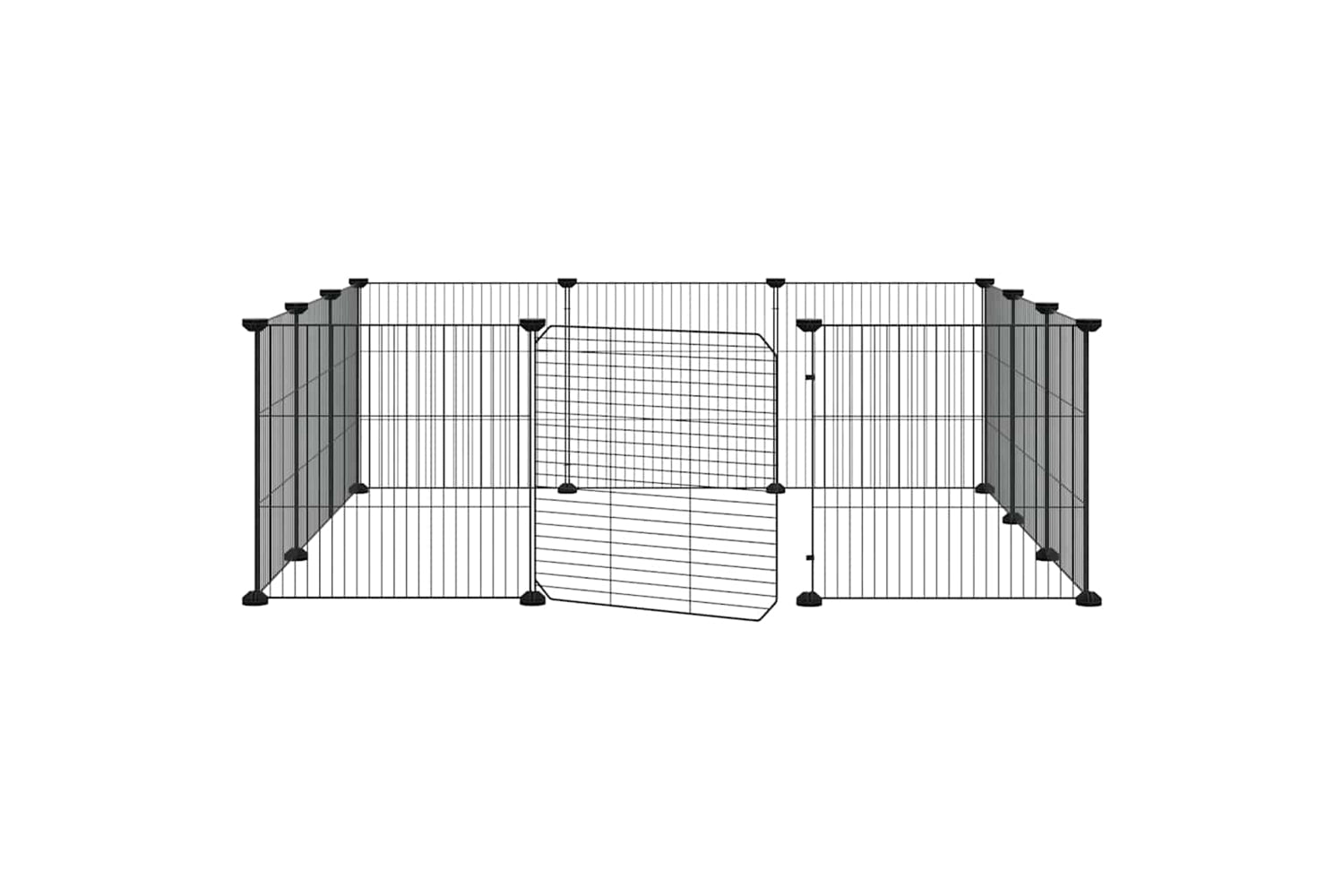 vidaXL 171626 12-panel Pet Cage With Door Black 35x35cm Steel-3