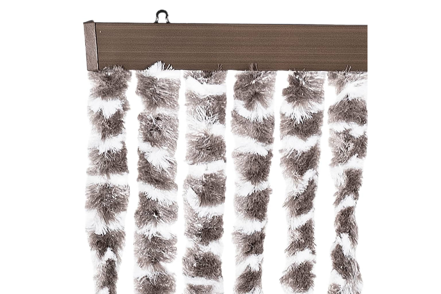 vidaXL Insect Curtain Taupe And White 90x220cm Chenille-3