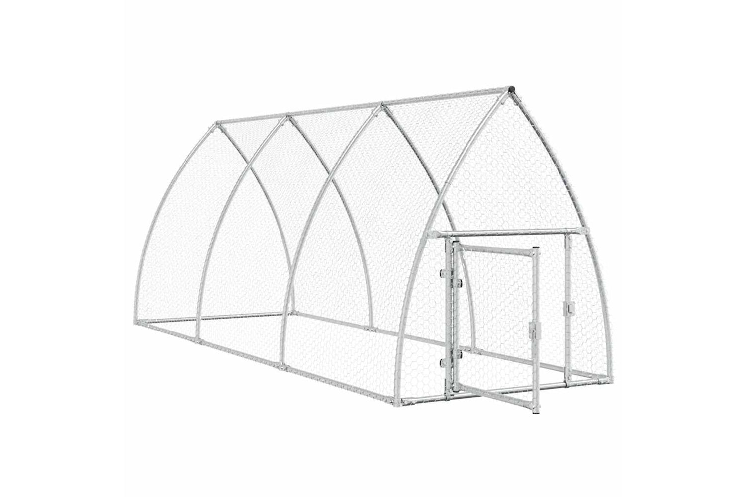 Vidaxl Chicken Cage Silver 300x105x120 Cm Galvanised Steel-3