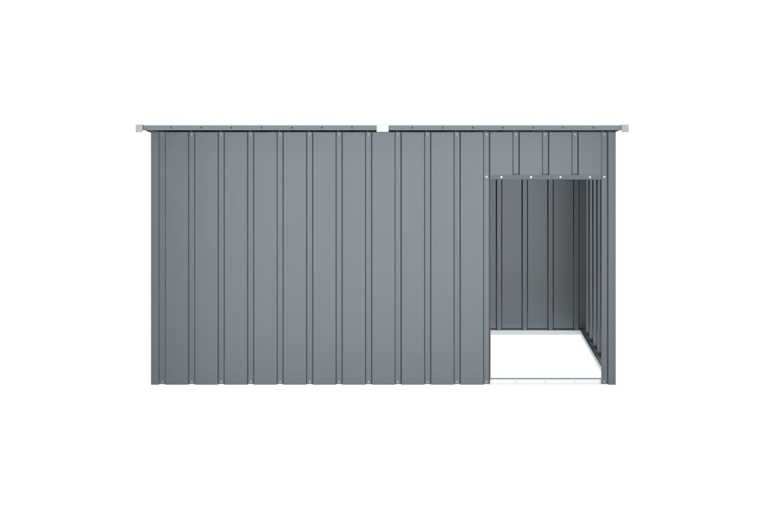 vidaXL 172575 Dog House With Roof Anthracite 196x91x110cm Galvanised Steel-3