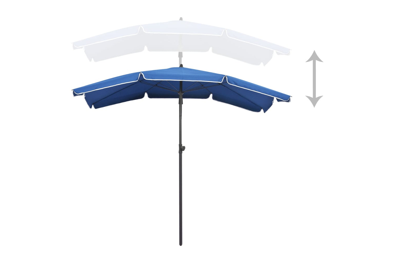 vidaXL 315558 Garden Parasol With Pole 200x130cm Azure Blue-4