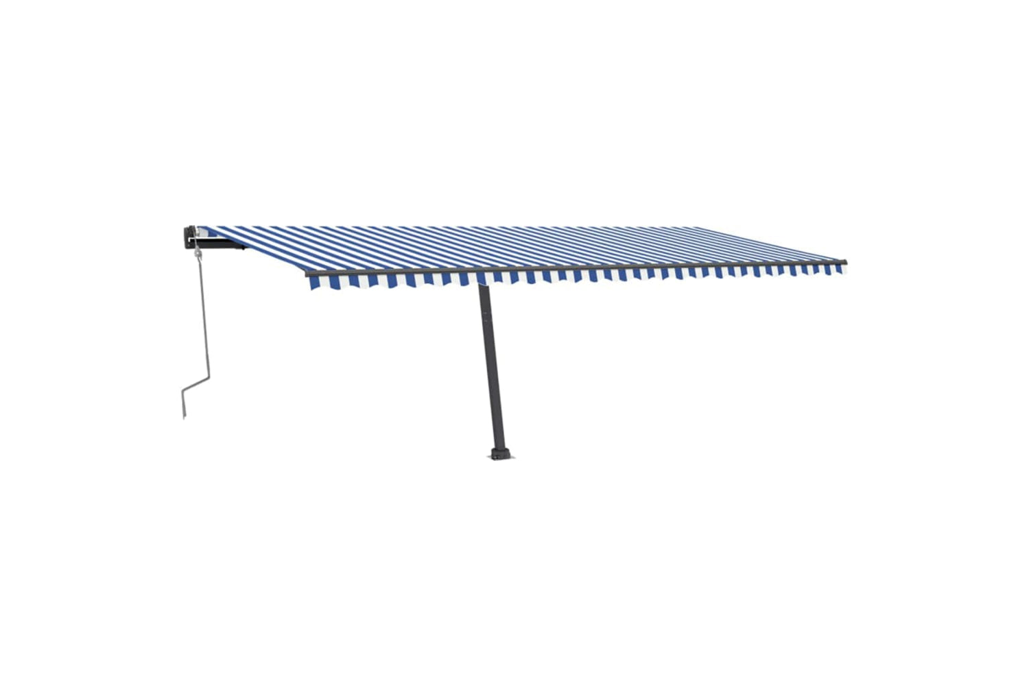 vidaXL 3069796 Freestanding Manual Retractable Awning 600x300cm Blue/white-2