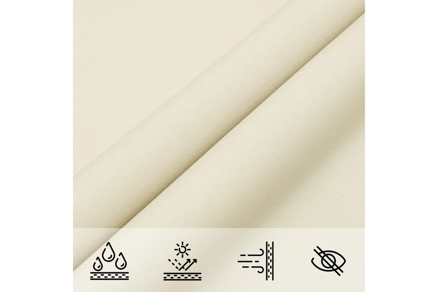 Vidaxl 135240 Sunshade Sail Oxford Fabric Triangular 6x6x6 M Cream-6