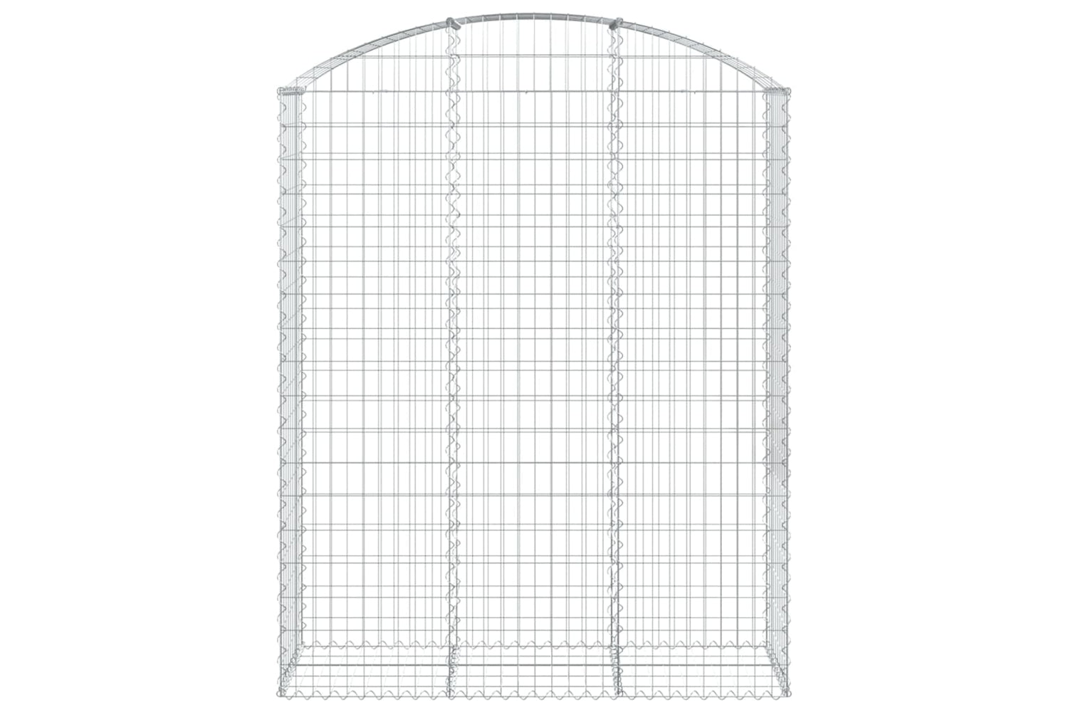vidaXL 153459 Arched Gabion Basket 150x50x180/200cm Galvanised Iron-2
