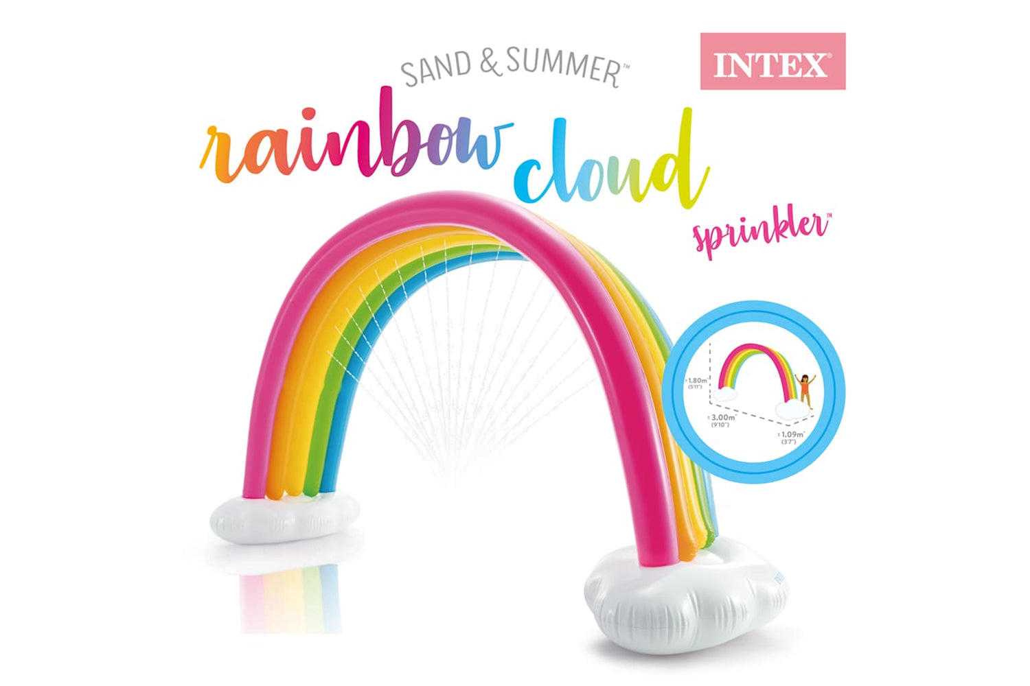 Intex Rainbow Cloud Sprinkler Multicolour 300x109x180 Cm-3