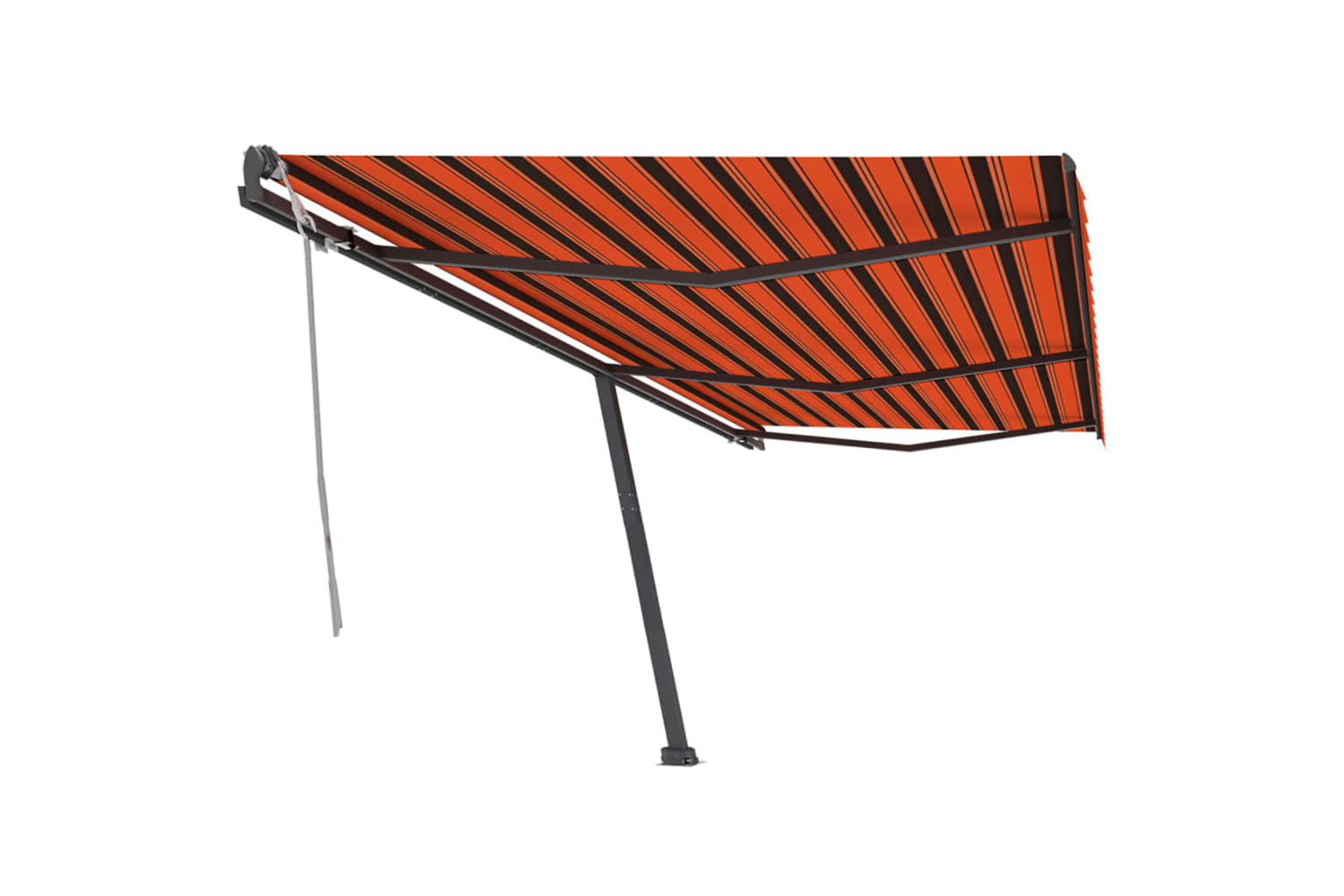 vidaXL 3069800 Freestanding Manual Retractable Awning 600x300cm Orange/brown-2