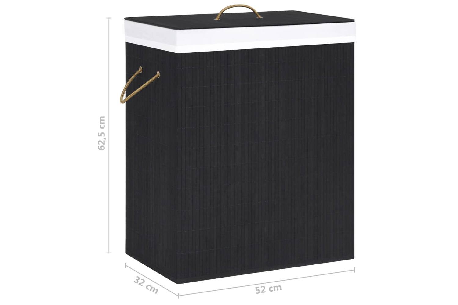 Vidaxl 320746 Bamboo Laundry Basket Black 100 L-9