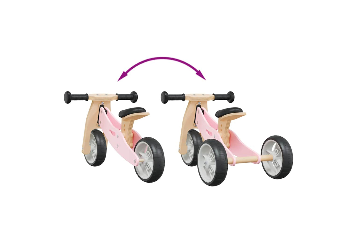 Vidaxl Balance Bike For Children 2-in-1 Pink-8