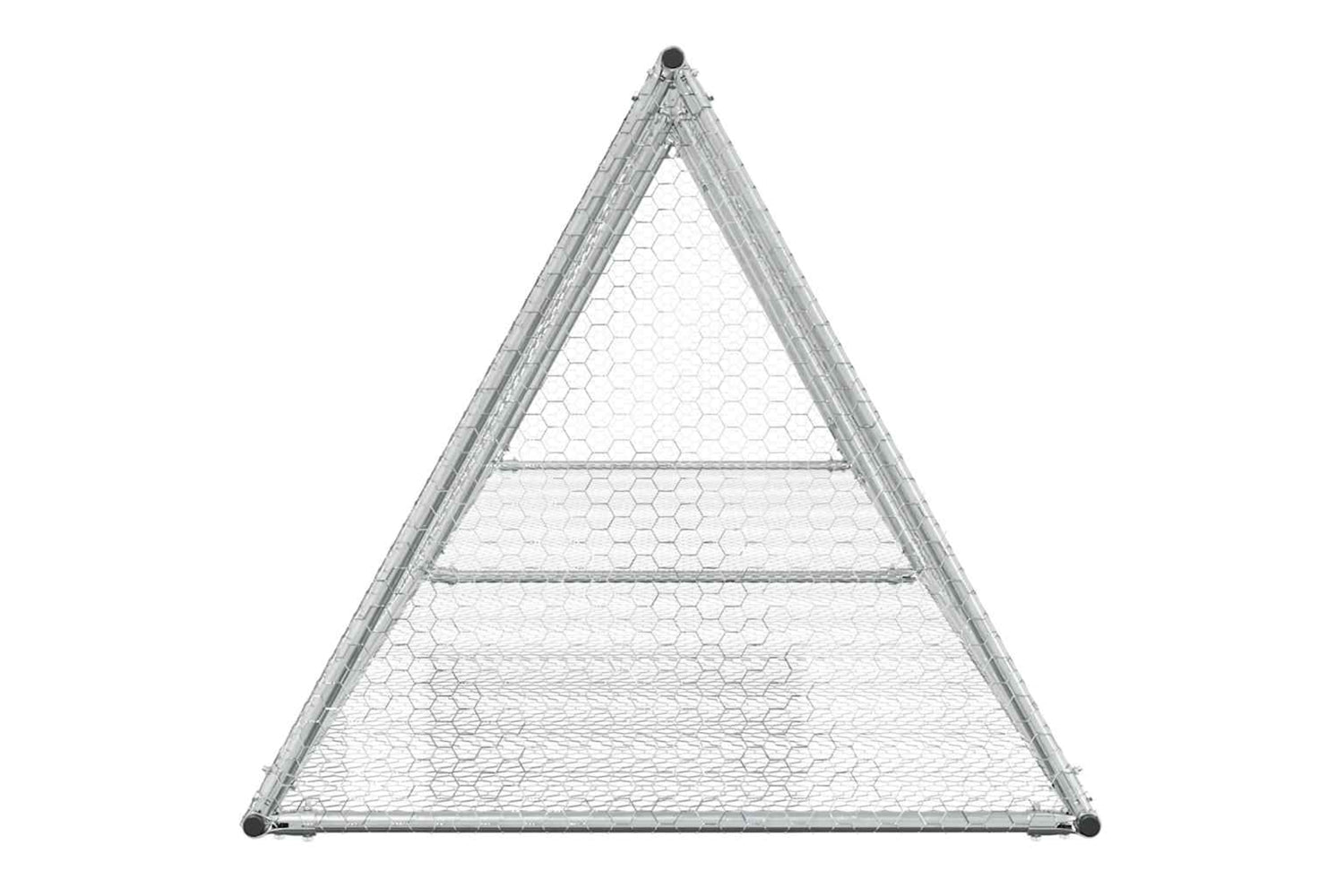 vidaXL 3281531 Rabbit Cage Silver 400x105x91cm Galvanised Steel-4