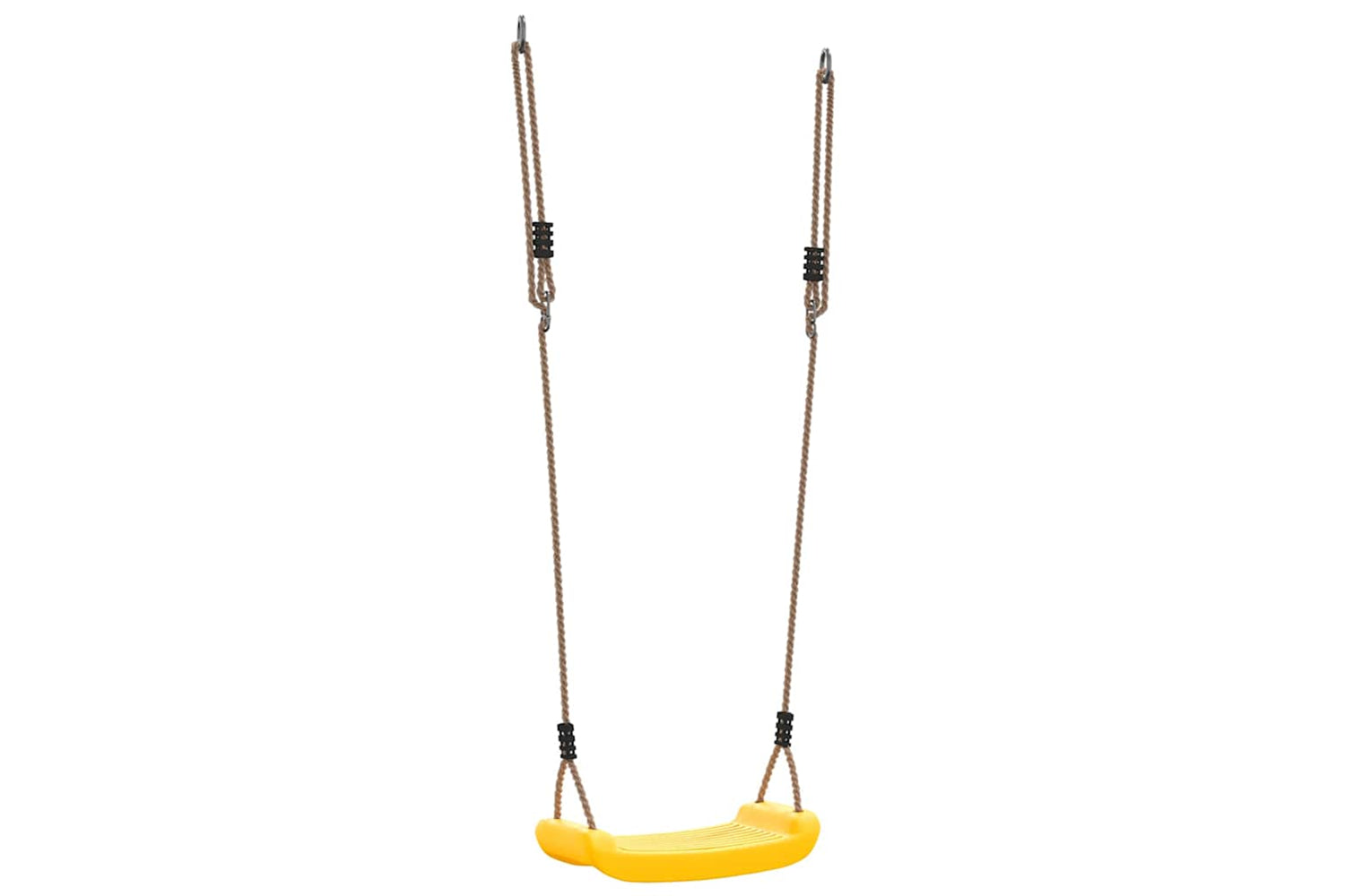 Vidaxl Outdoor Swing Seat For Kids Single With Adjustable Rope Yellow-5