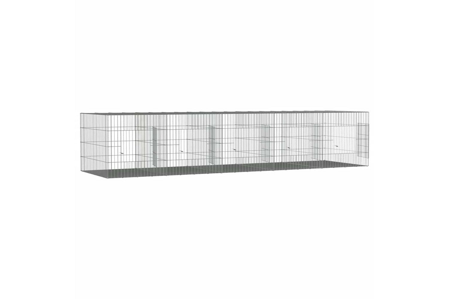 vidaXL 171571 5-panel Rabbit Cage 273x79x54cm Galvanised Iron-3