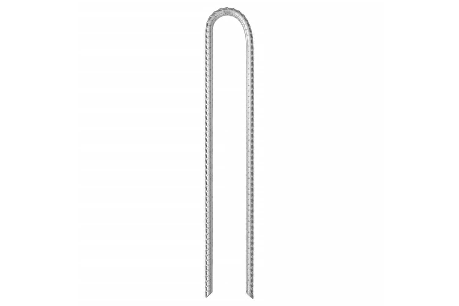 vidaXL 4009348 Tent Pegs 12 Pcs U-shaped 37cm x 10mm Galvanised Steel-2
