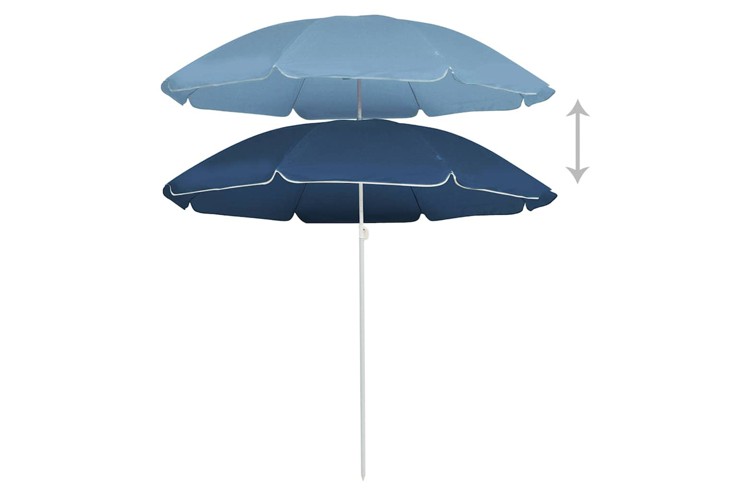 vidaXL 315538 Outdoor Parasol With Steel Pole Blue 180cm-2