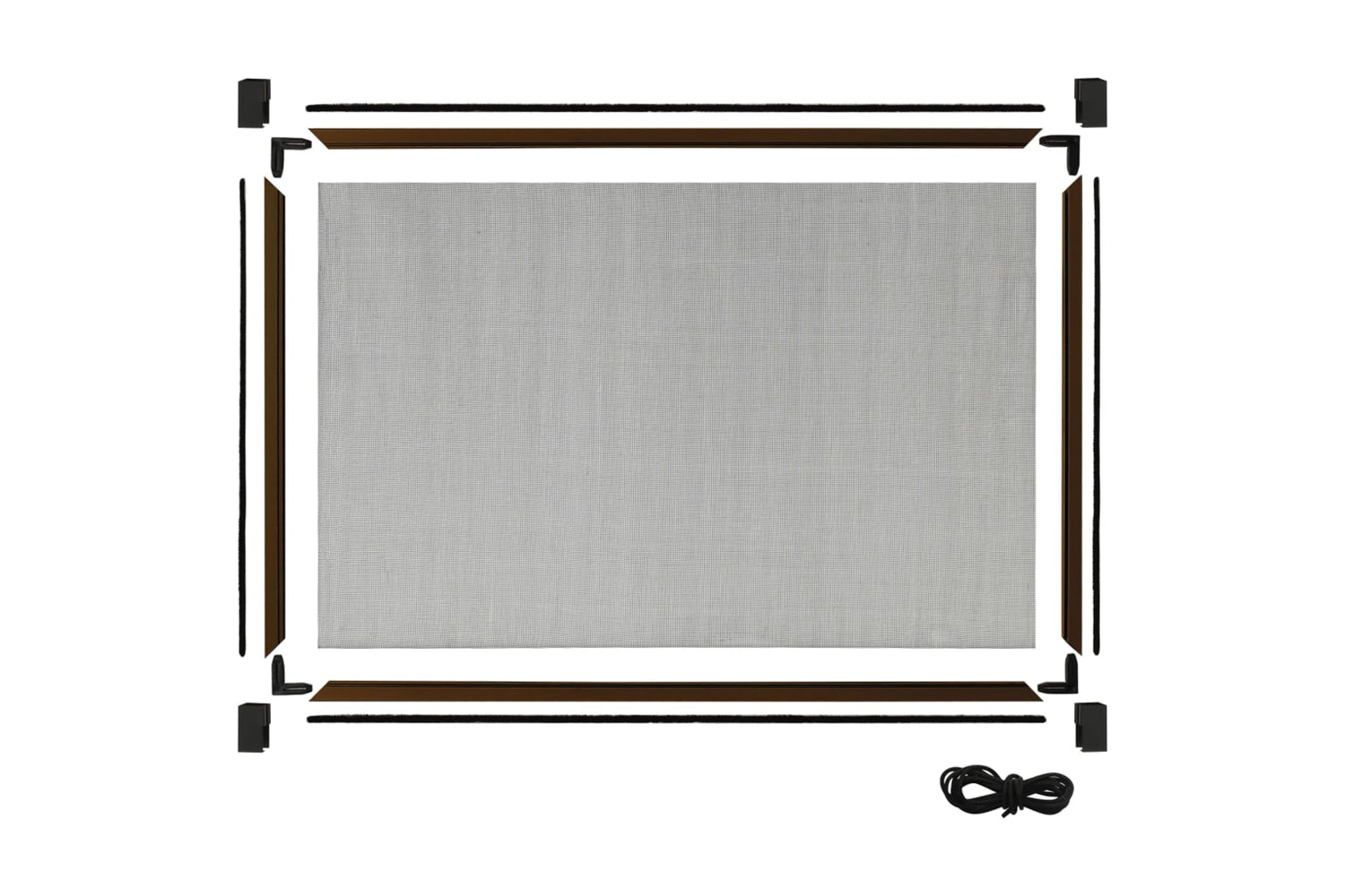 Vidaxl Extendable Insect Screen For Windows Brown-6