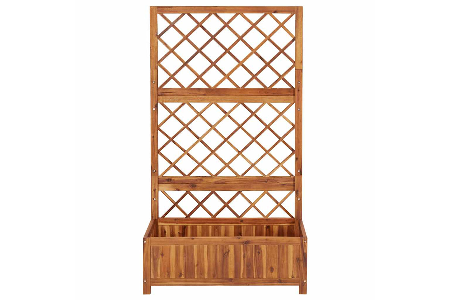 vidaXL 316542 Raised Bed With Trellis 85x38x150cm Solid Acacia Wood-3
