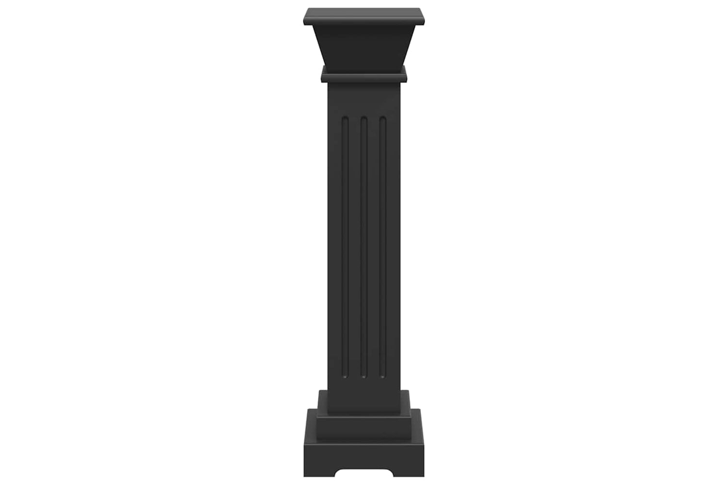 vidaXL 323970 Classic Square Pillar Plant Stand Black 17x17x66cm Mdf-3