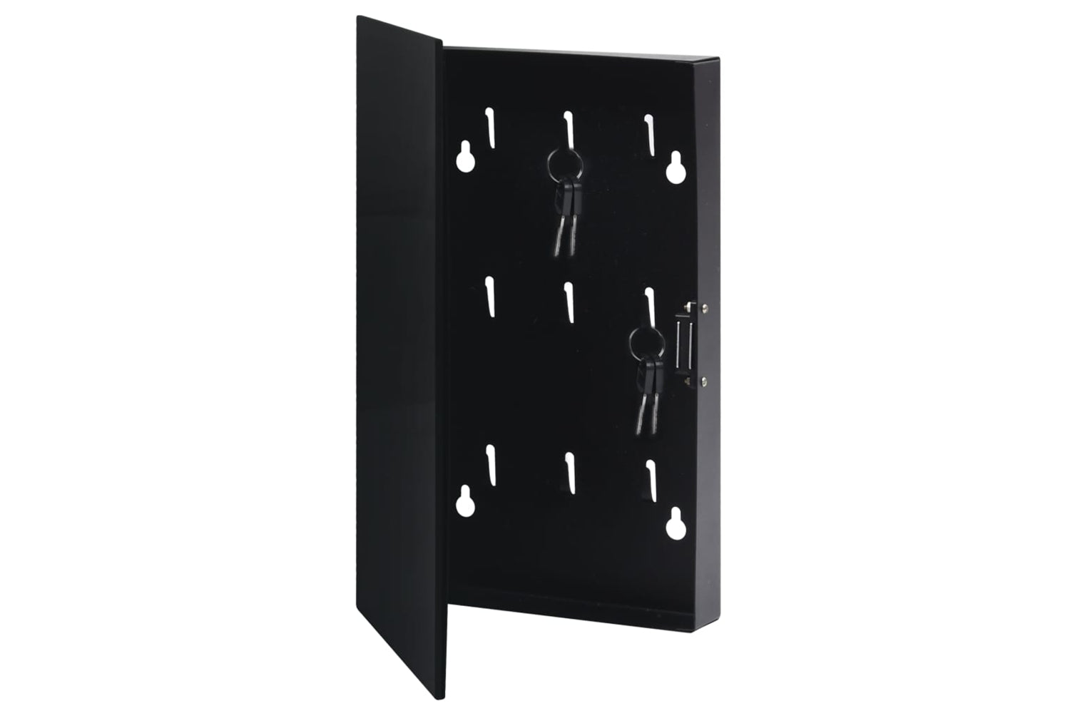 Vidaxl Key Box With Magnetic Board Black 30x20x5.5 Cm-3
