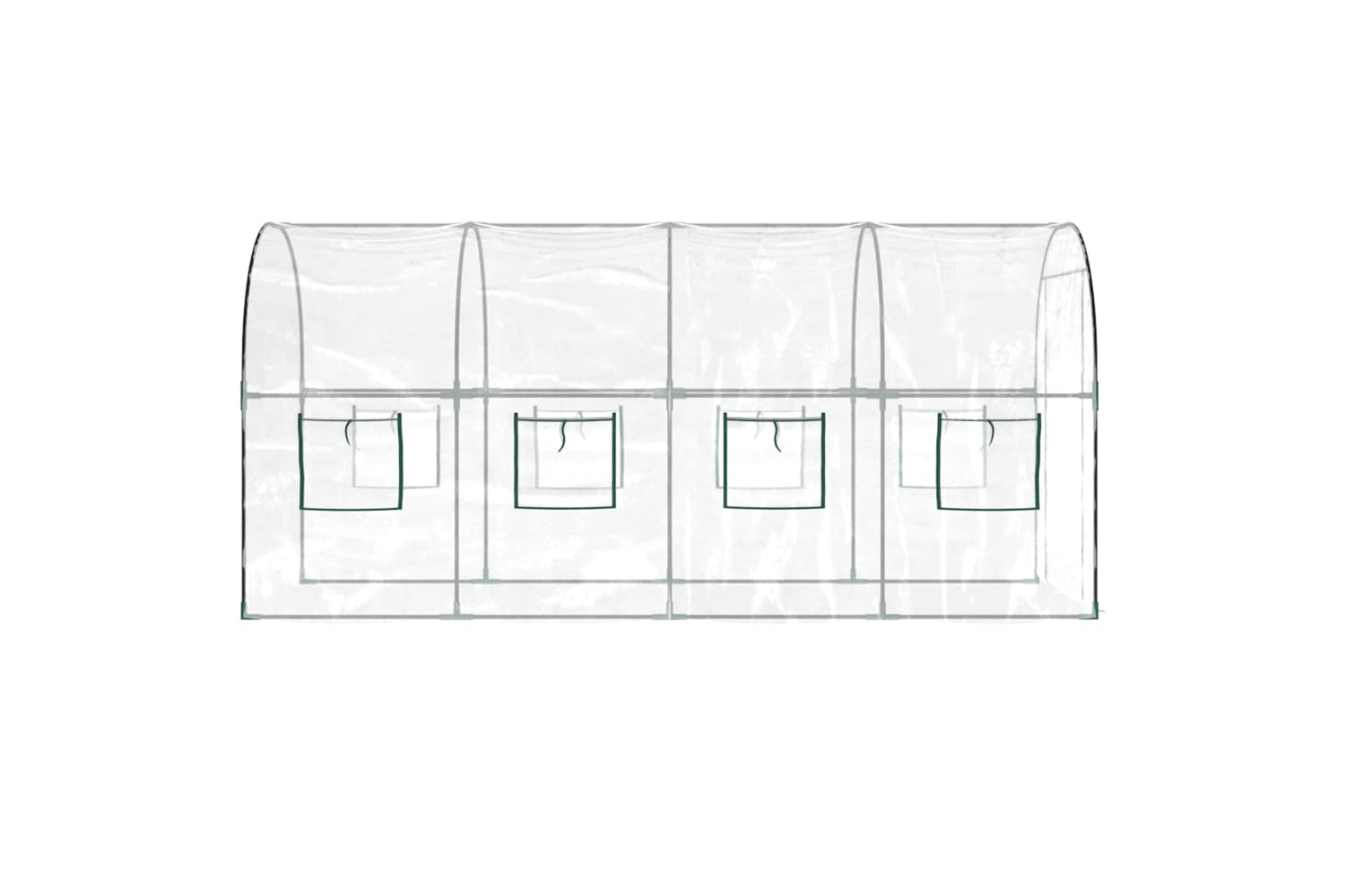 vidaXL 317247 Greenhouse Transparent 160x400x190cm Pvc&powder-coated Steel-3