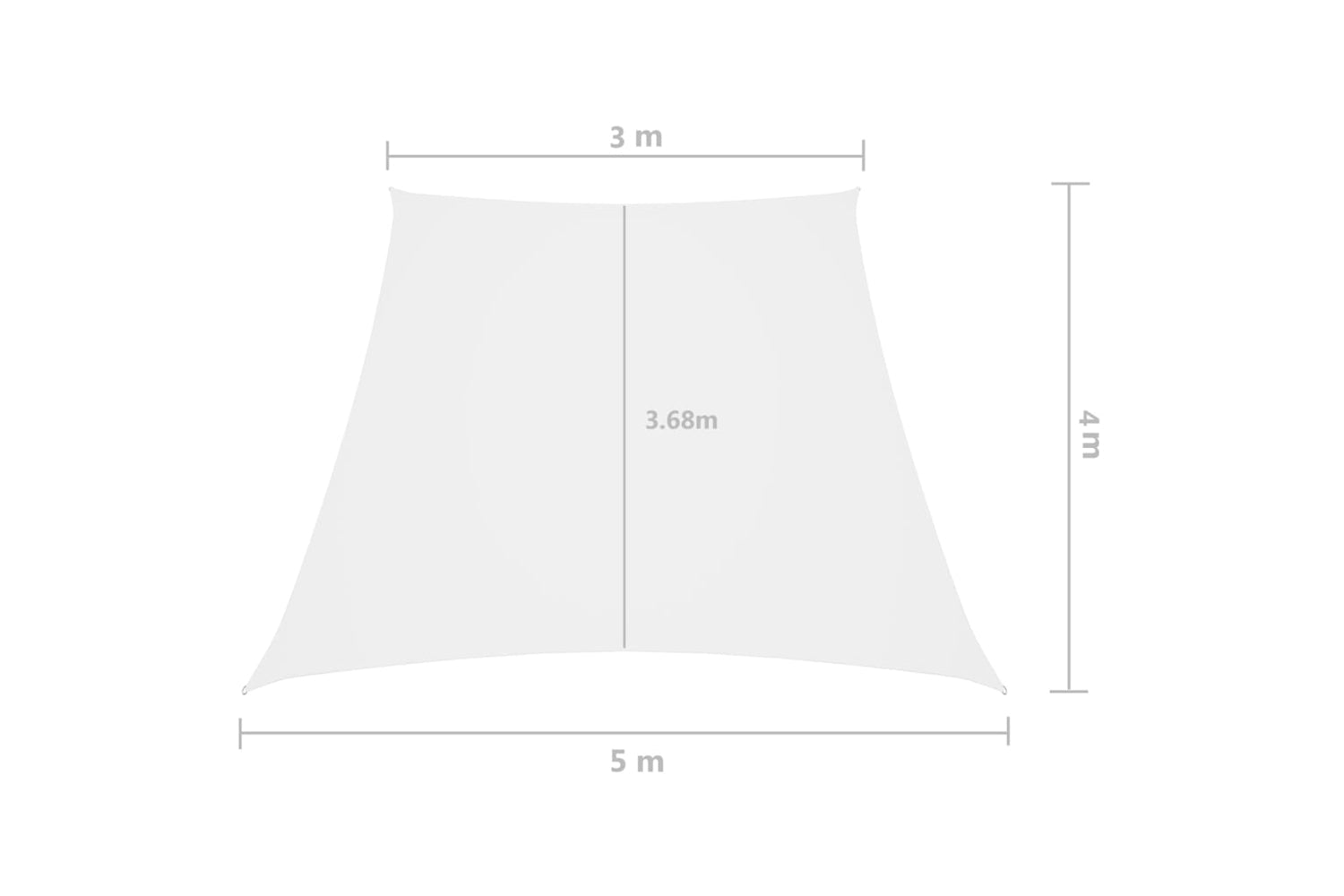 Vidaxl 135298 Sunshade Sail Oxford Fabric Trapezium 3/5x4 M White-6