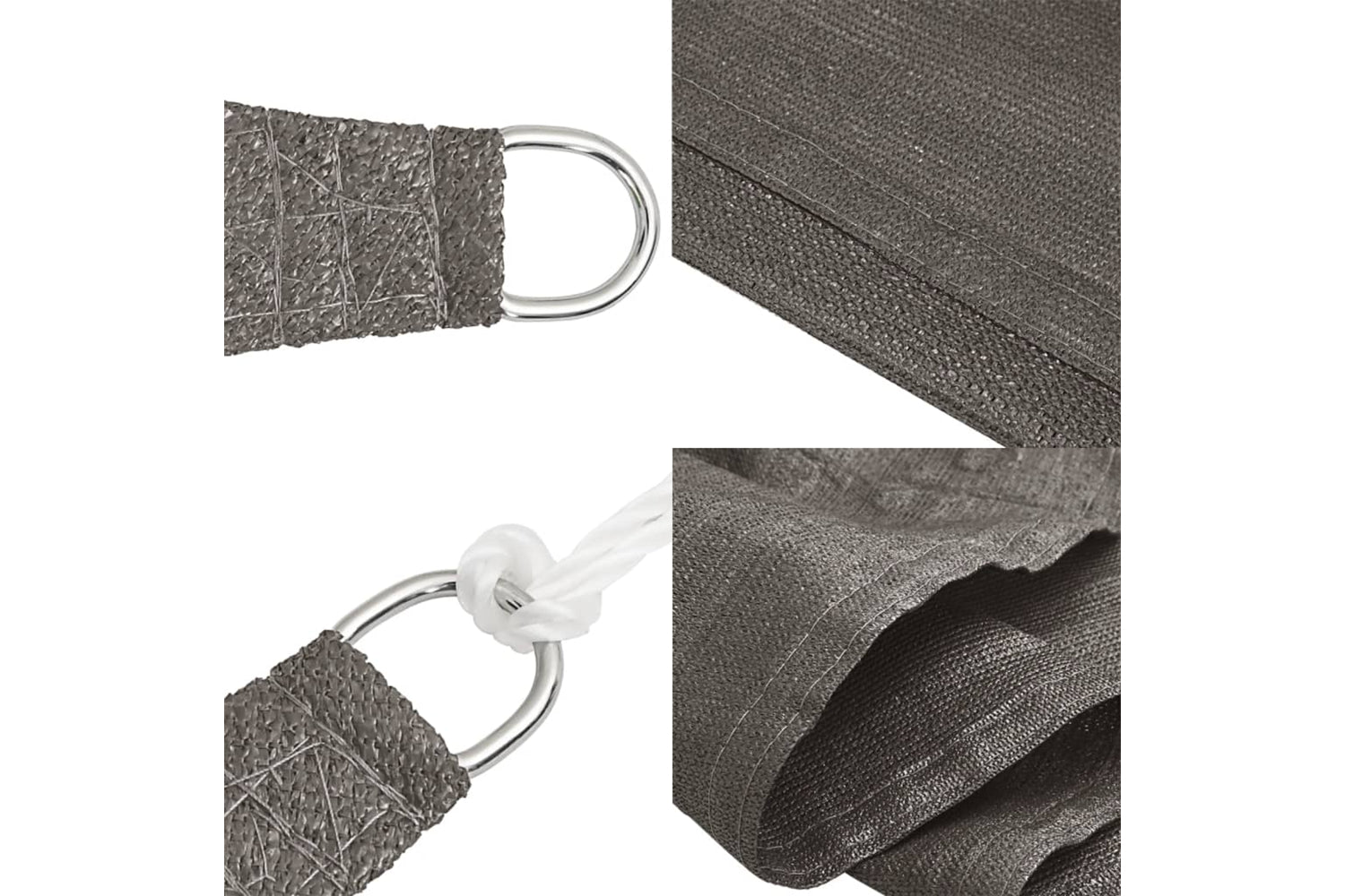 vidaXL 311066 Sunshade Sail 160 G/mÂ² Anthracite 2x5 M Hdpe-6