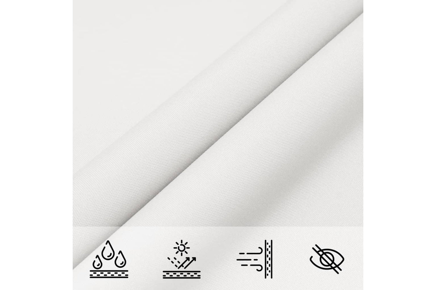 Vidaxl 135284 Sunshade Sail Oxford Fabric Triangular 3x4x4 M White-6