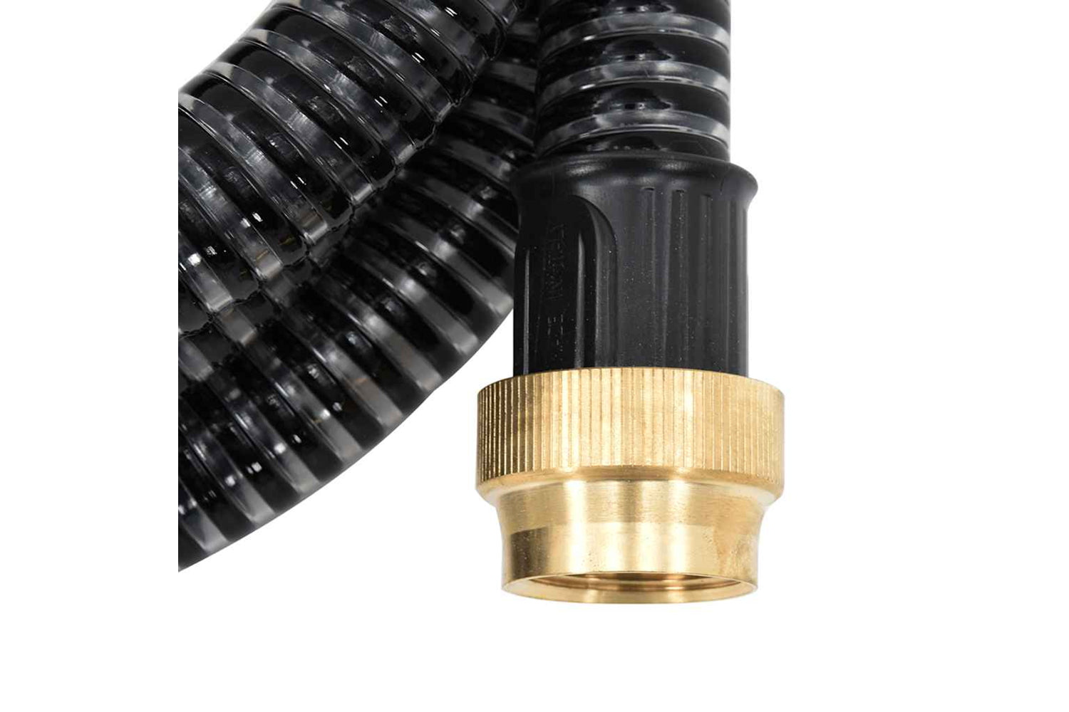 vidaXL 151058 Suction Hose With Brass Connectors 5 M 25mm Black-2