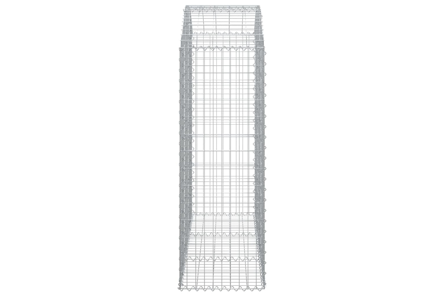 vidaXL 153457 Arched Gabion Basket 150x50x140/160cm Galvanised Iron-3