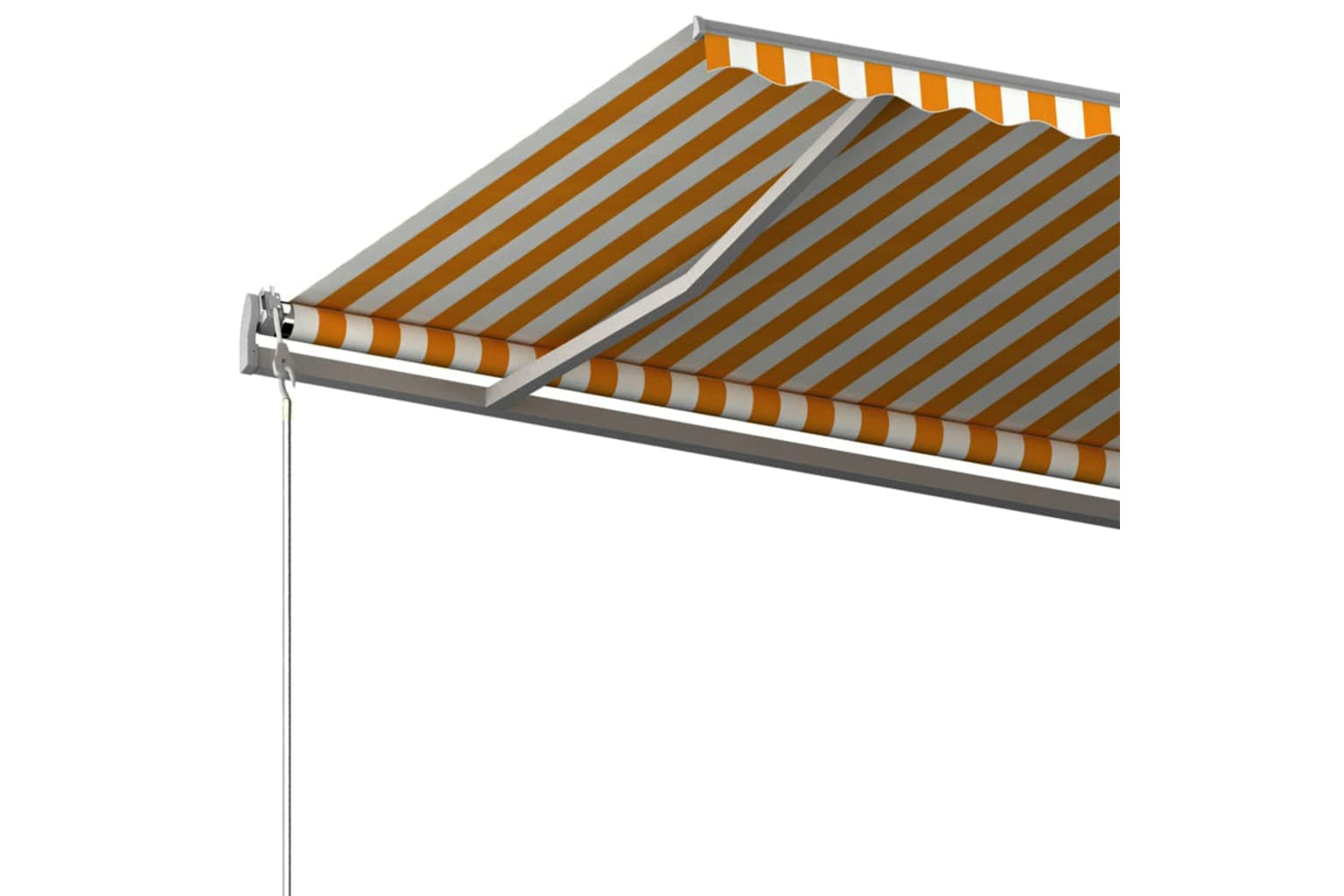 vidaXL 3069778 Freestanding Manual Retractable Awning 500x300cm Yellow/white-6
