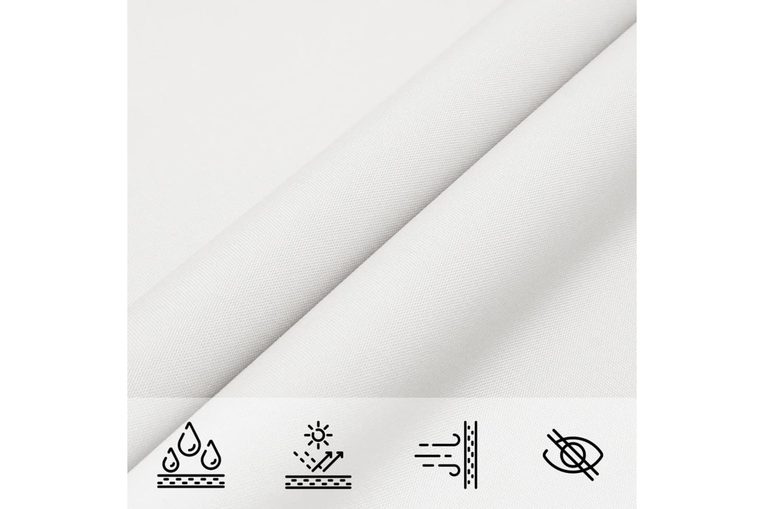 Vidaxl 135245 Sunshade Sail Oxford Fabric Square 2x2 M White-6