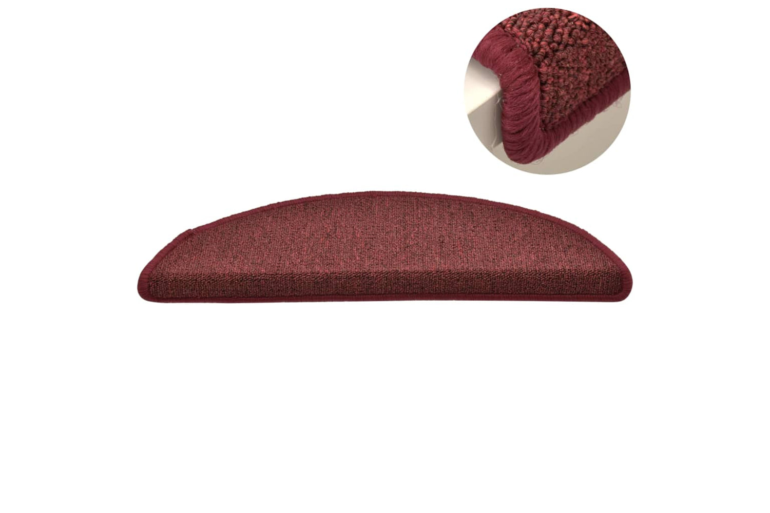 vidaXL 322372 Carpet Stair Treads 15 Pcs Red 56x17x3cm-3