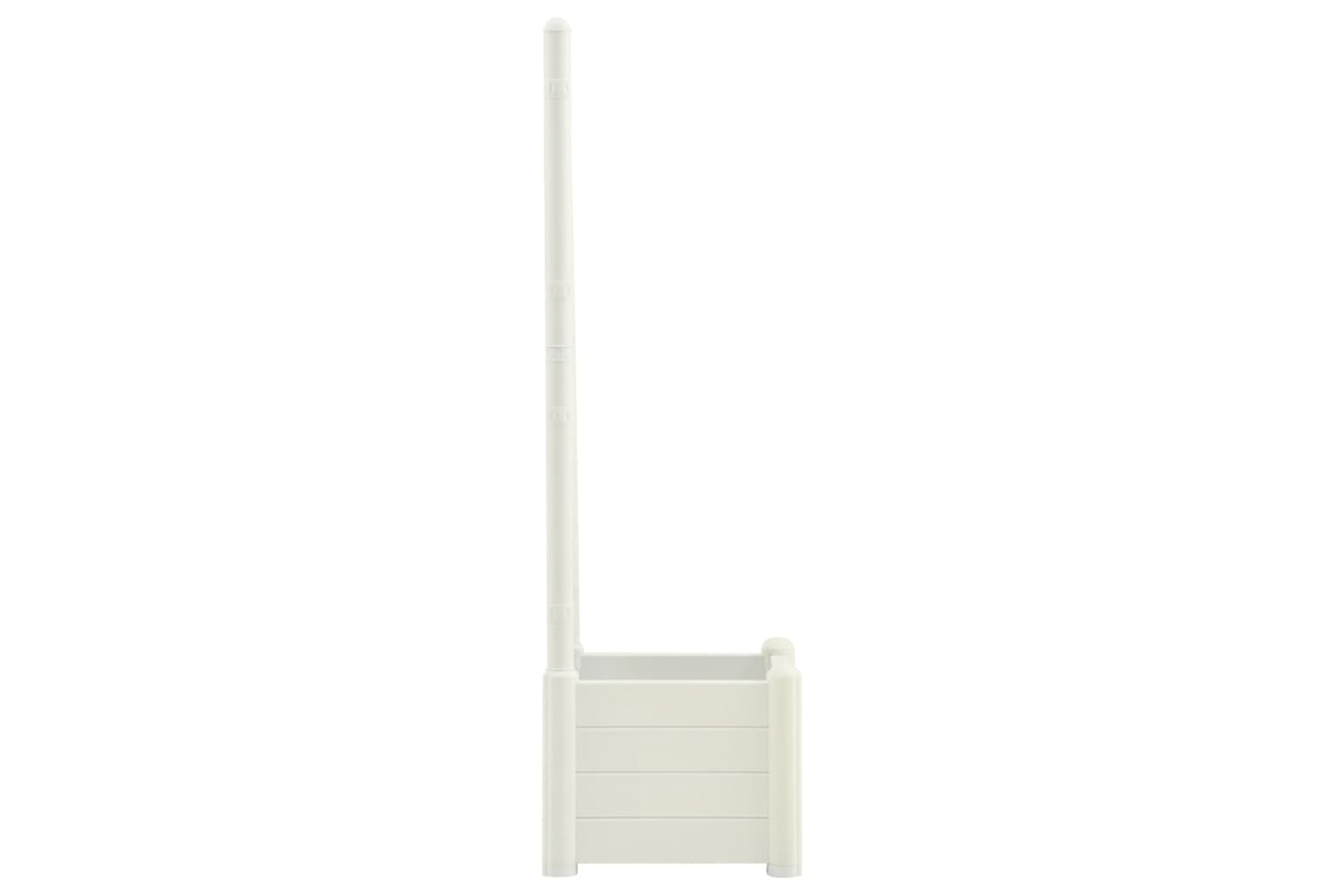 vidaXL 313979 Garden Planter With Trellis 43x43x142cm Pp White-3