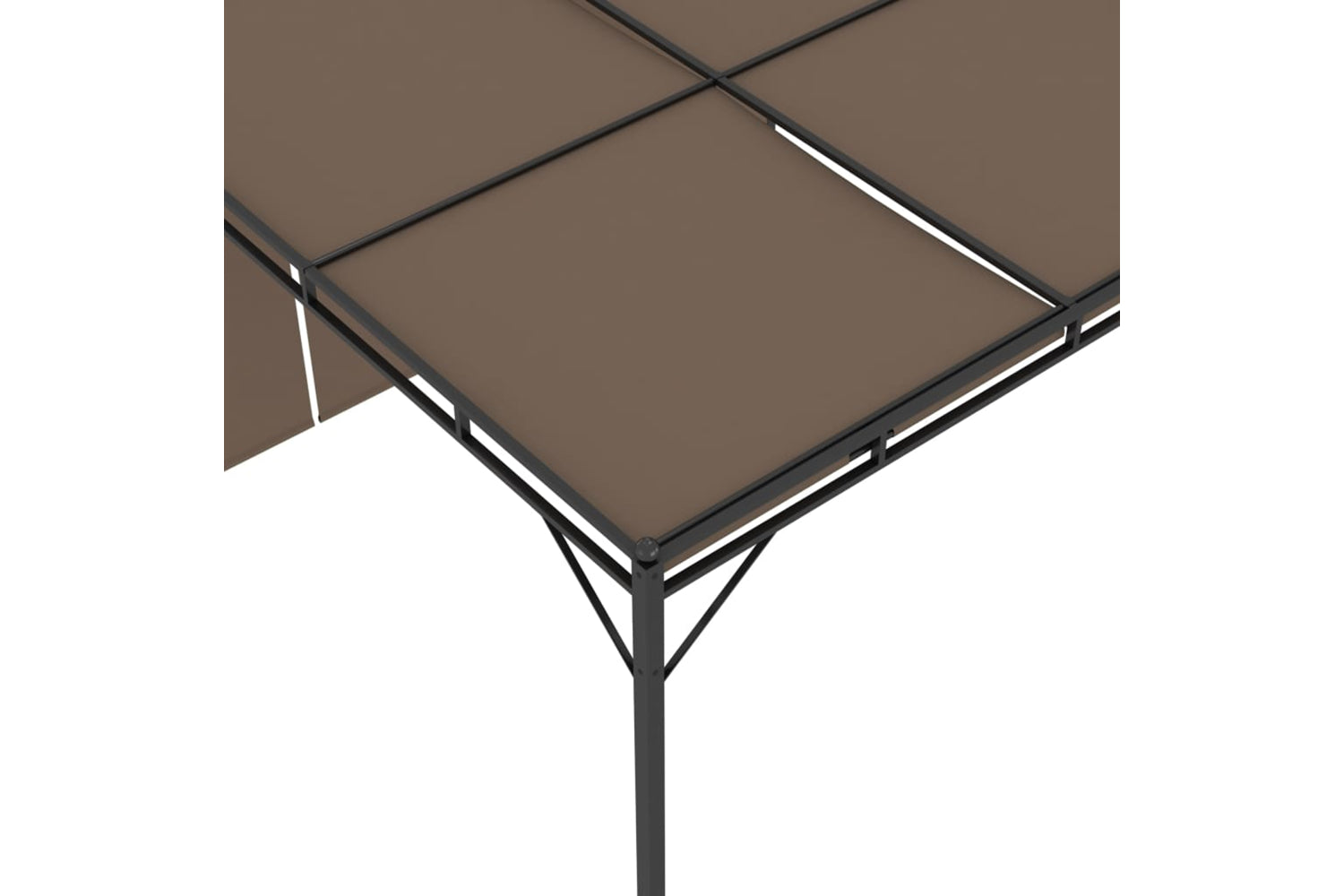 Vidaxl 312263 Garden Gazebo With Side Curtain 3x3x2.25 M Taupe-8