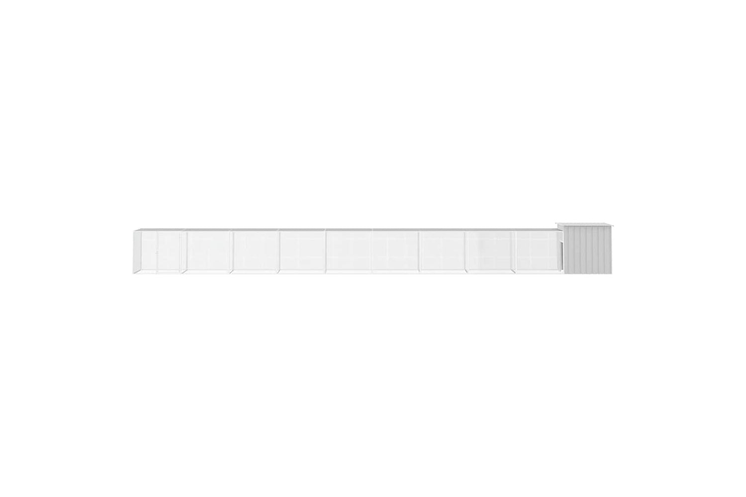 vidaXL 3106467 Chicken Cage Grey 1000x91x100cm Galvanised Steel-3