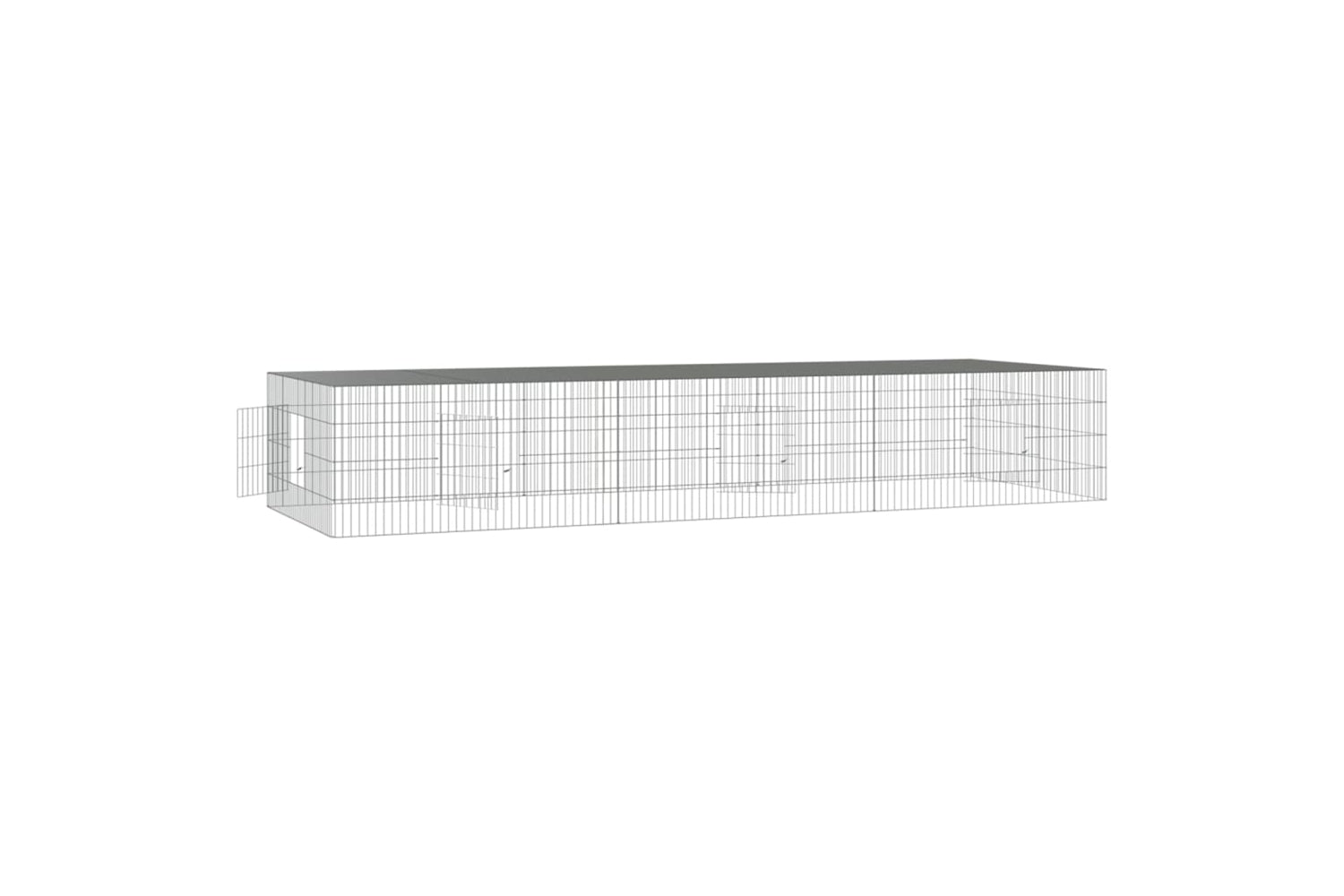 vidaXL 171564 3-panel Rabbit Cage 325x109x54cm Galvanised Iron-3