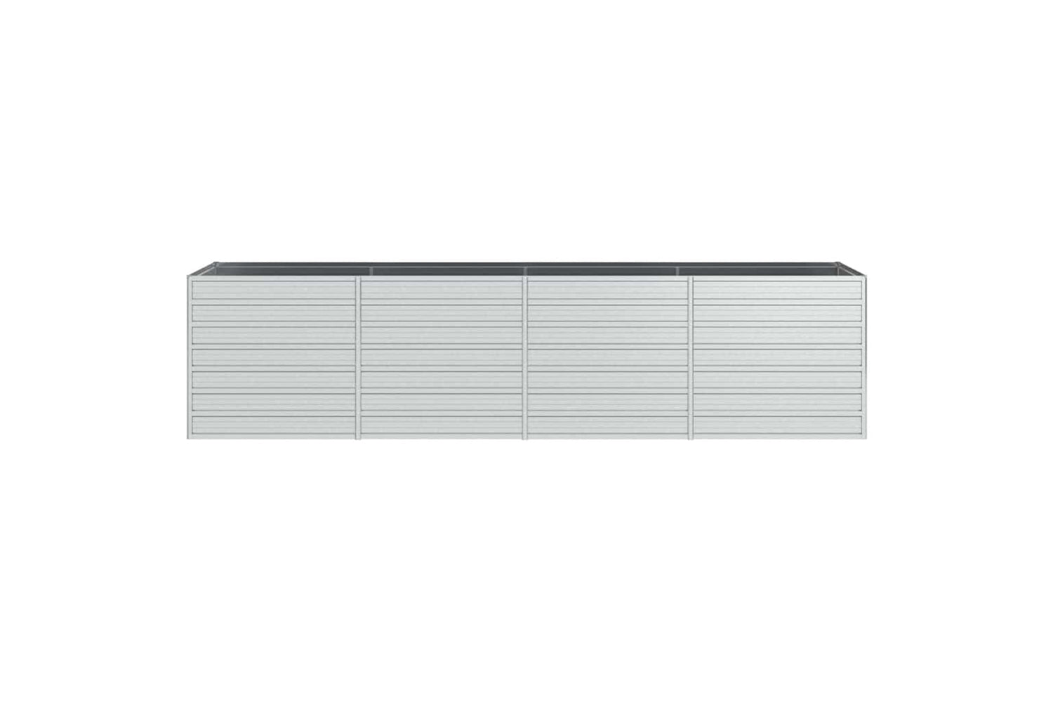 Vidaxl Garden Raised Bed 320x80x77 Cm Galvanized Steel Silver-3