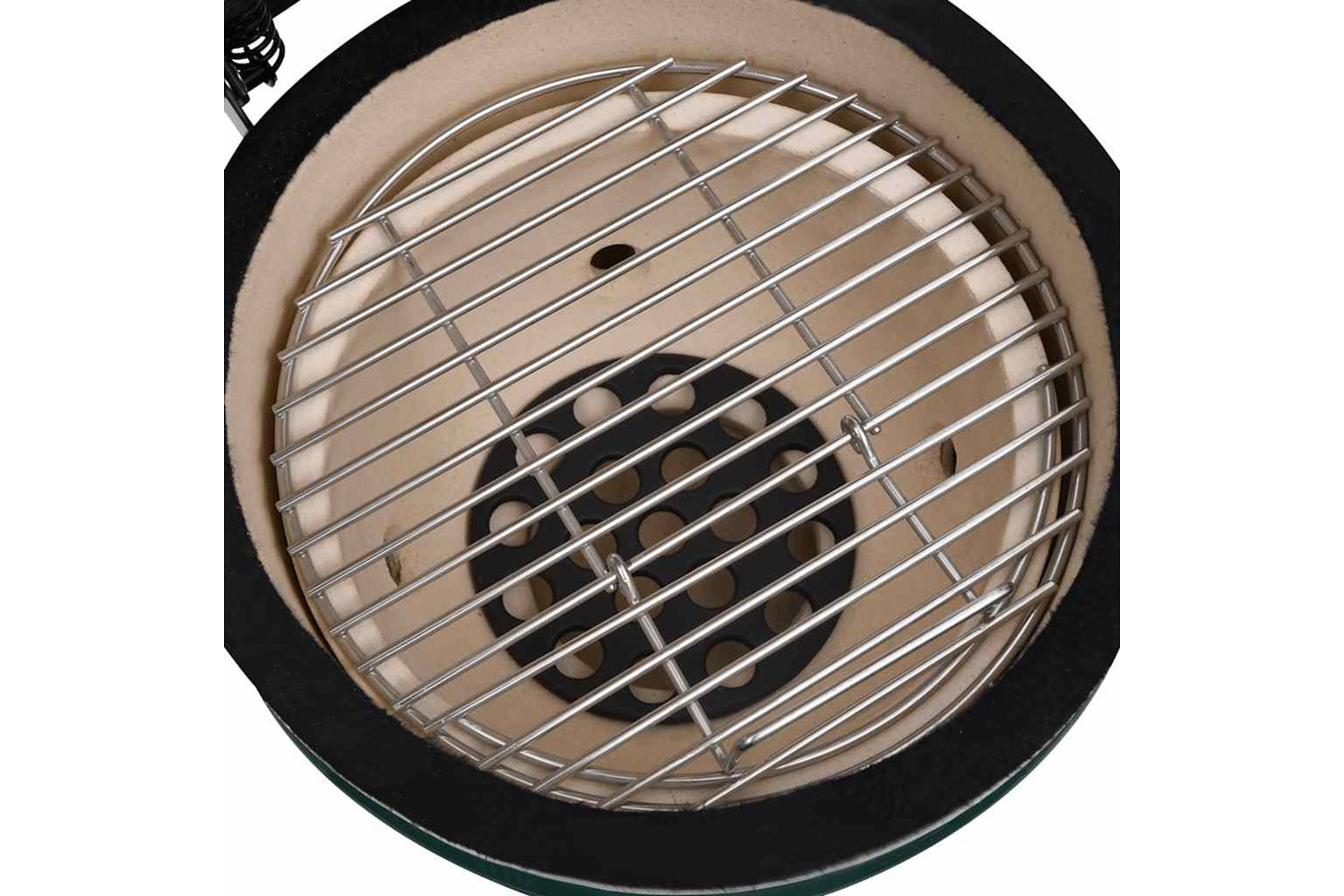 Vidaxl 2-in-1 Kamado Barbecue Grill Smoker Ceramic 56 Cm Green-7