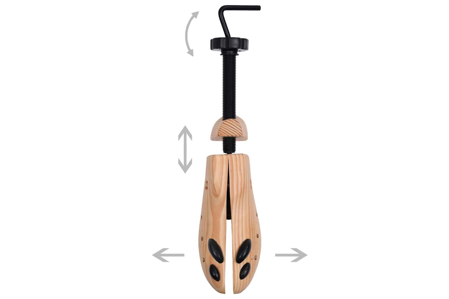 Vidaxl 30173 Shoe Trees 2 Pairs Size 41-46 Solid Pine Wood-7
