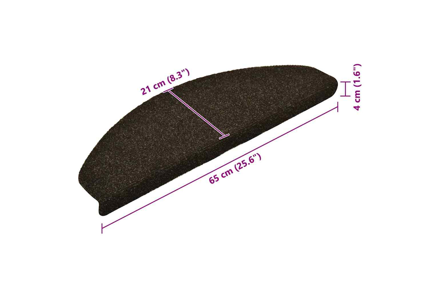 Vidaxl 149711 Self-adhesive Stair Mats 10pcs Dark Brown 65x21x4cm Needle Punch-7