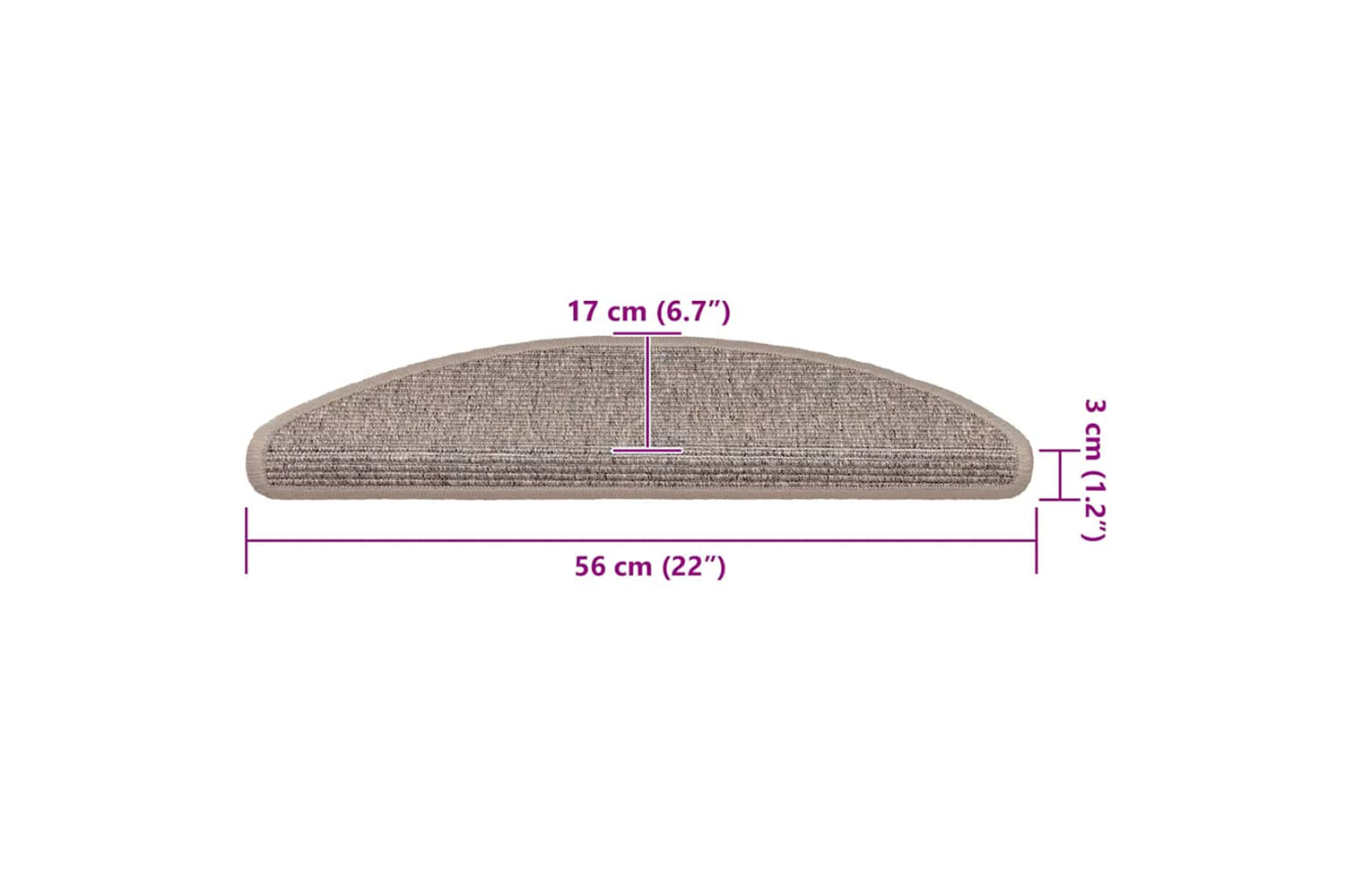 vidaXL 326896 Stair Mats Self-adhesive 15 Pcs 56x17x3cm Dark Beige-9