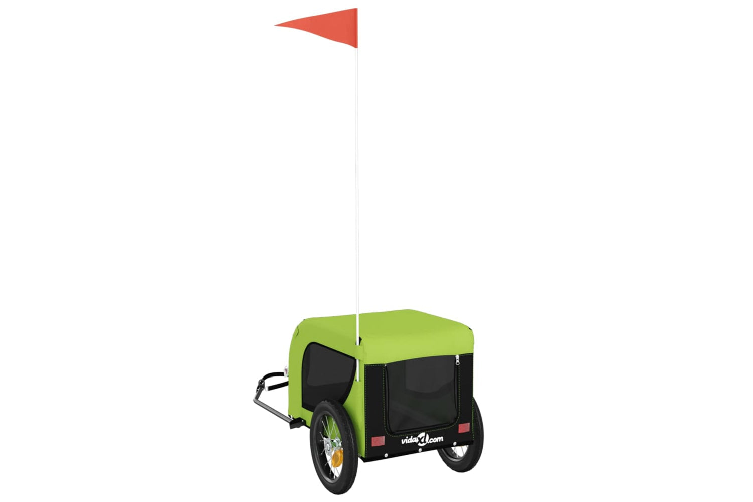 Vidaxl 93997 Pet Bike Trailer Green And Black Oxford Fabric And Iron-6