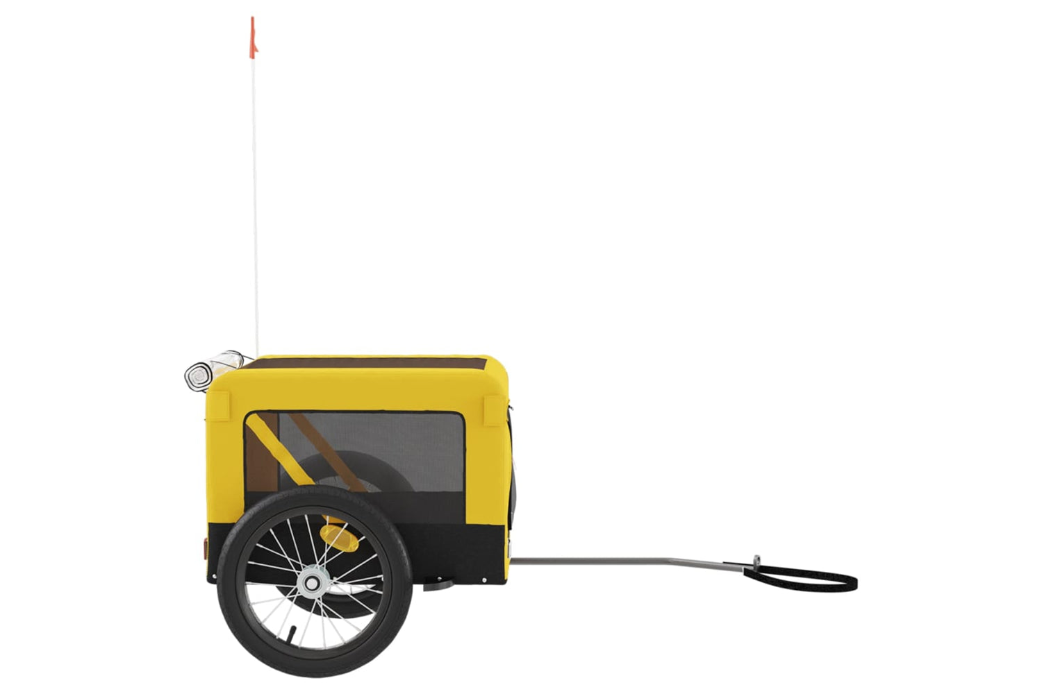 Vidaxl 93917 Pet Bike Trailer Yellow And Black Oxford Fabric&iron-6