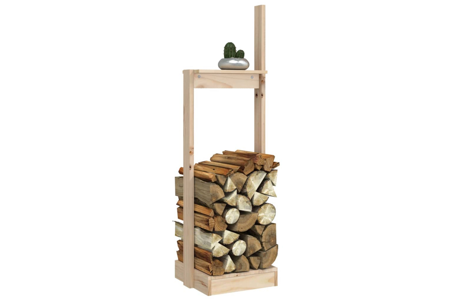 vidaXL 822616 Log Holder 33.5x30x110cm Solid Wood Pine-3