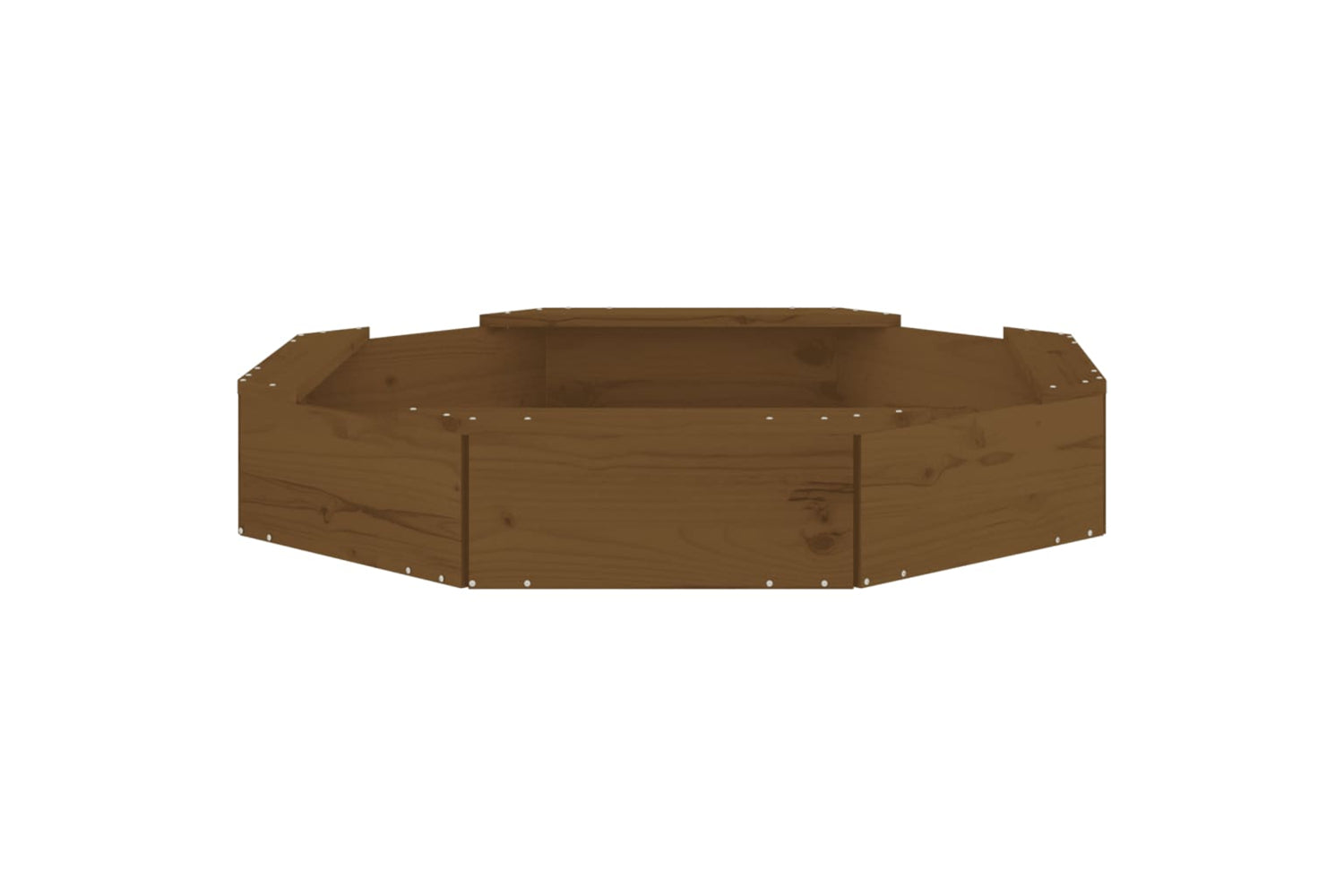 vidaXL 825012 Sandbox With Seats Honey Brown Octagon Solid Wood Pine-3