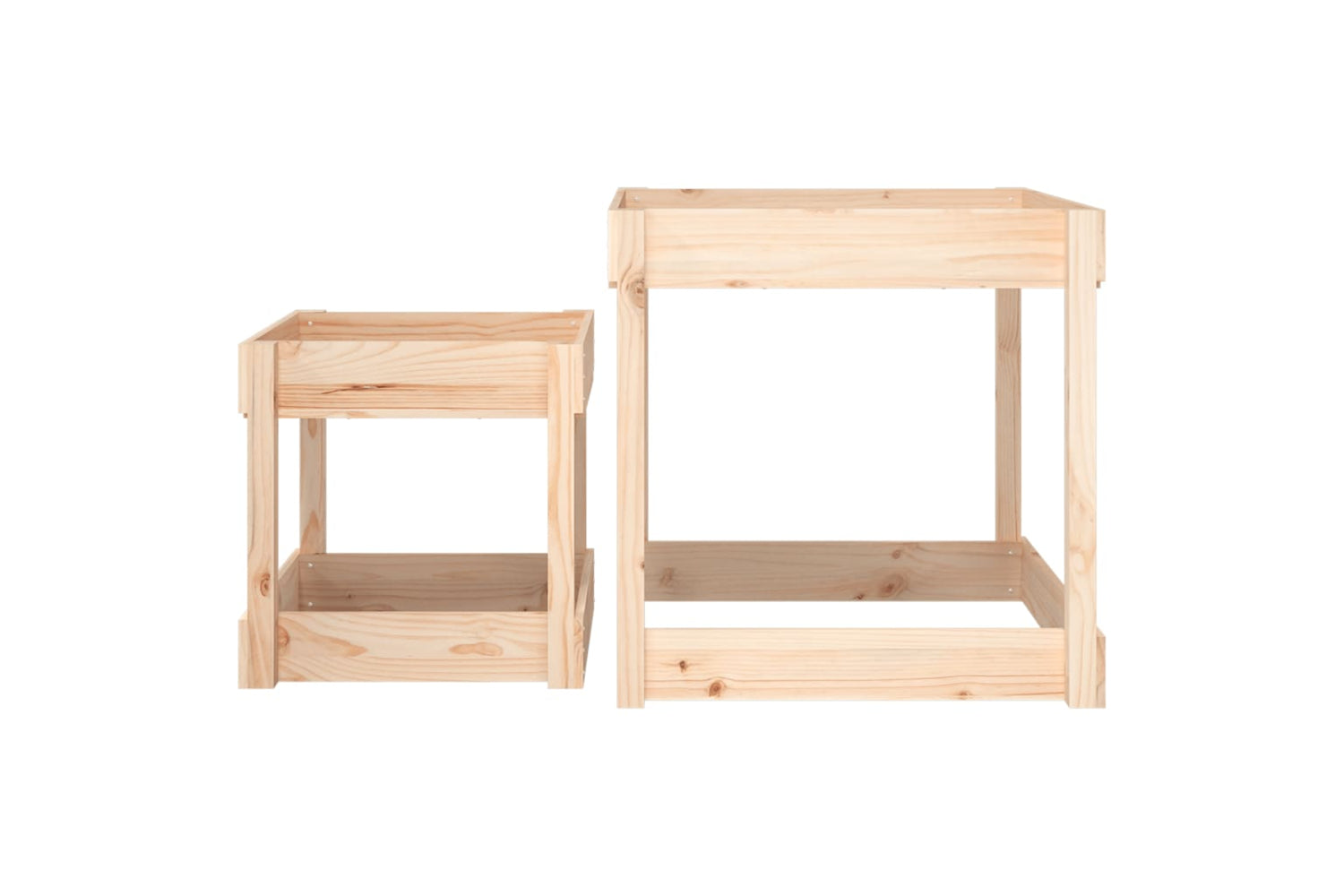 vidaXL 825051 Sand Tables 2 Pcs Solid Wood Pine-3