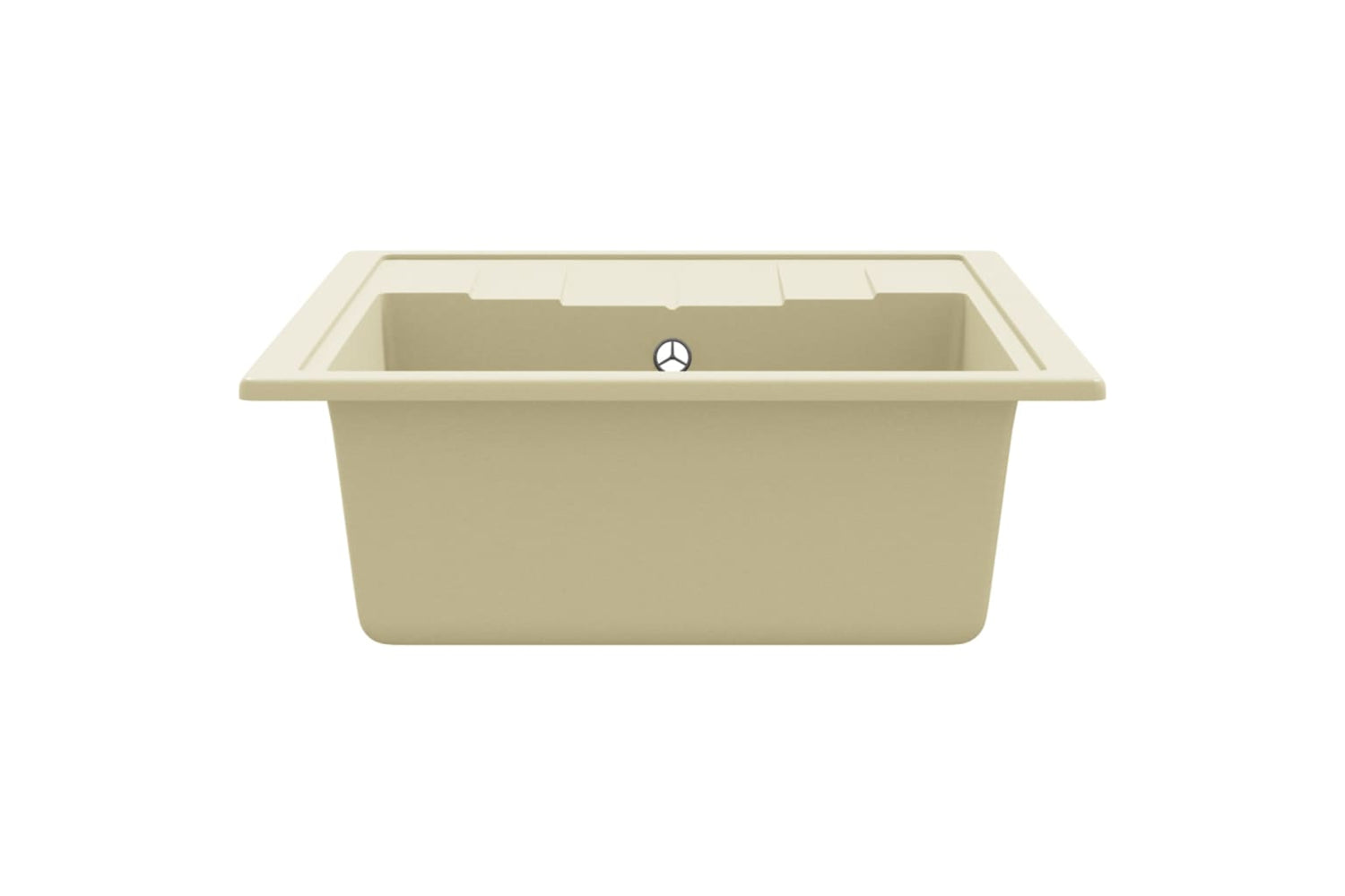 Vidaxl Kitchen Sink With Overflow Hole Oval Beige Granite-5