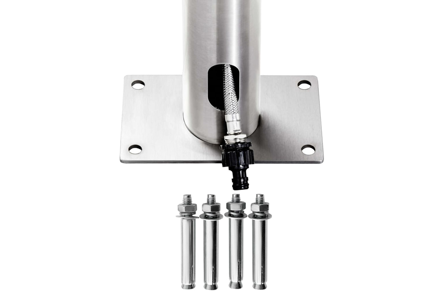 vidaXL 3070785 Garden Shower With Grey Base 225cm Stainless Steel-8