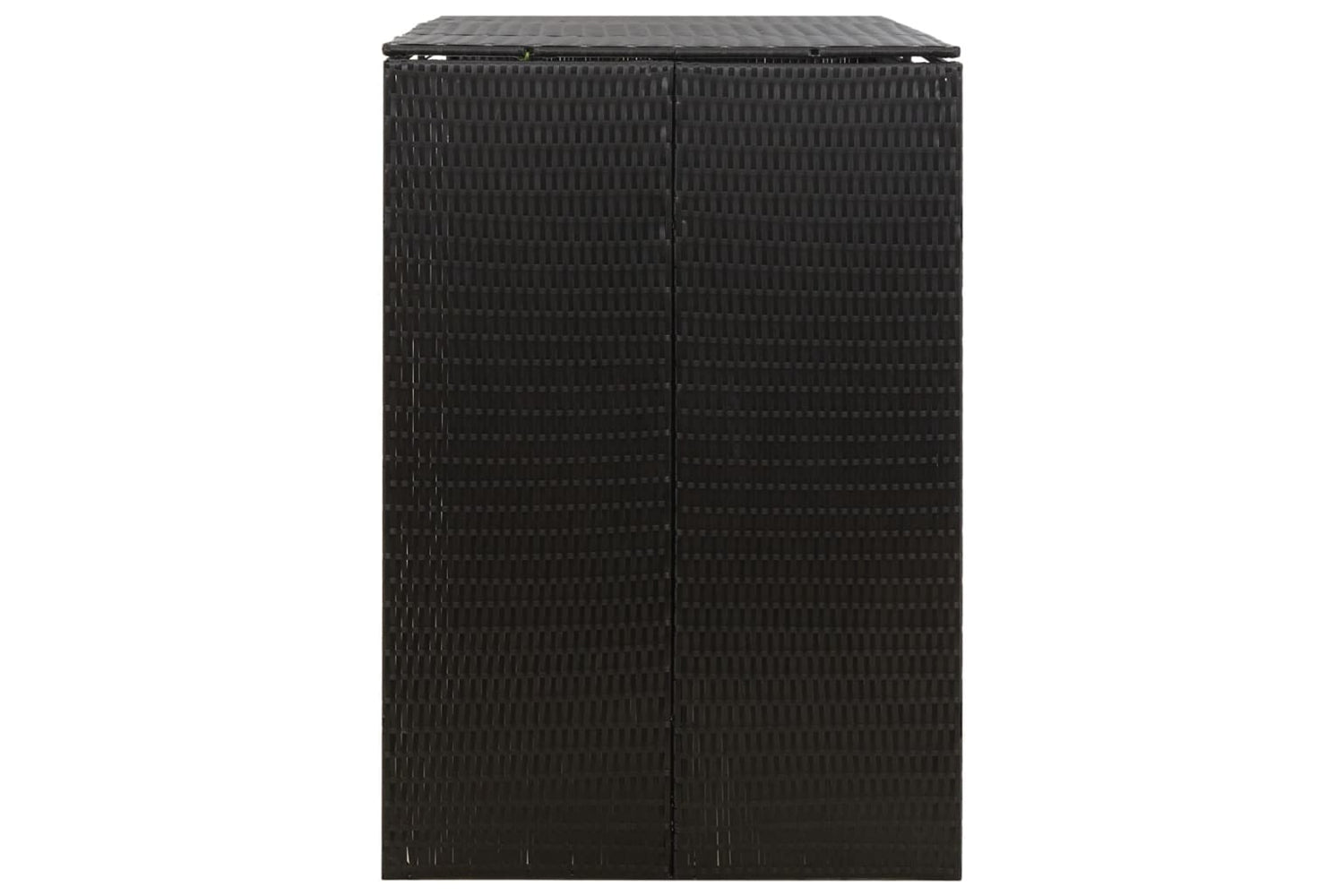 vidaXL 319861 Double Wheelie Bin Shed Black 140x80x117cm Poly Rattan-5