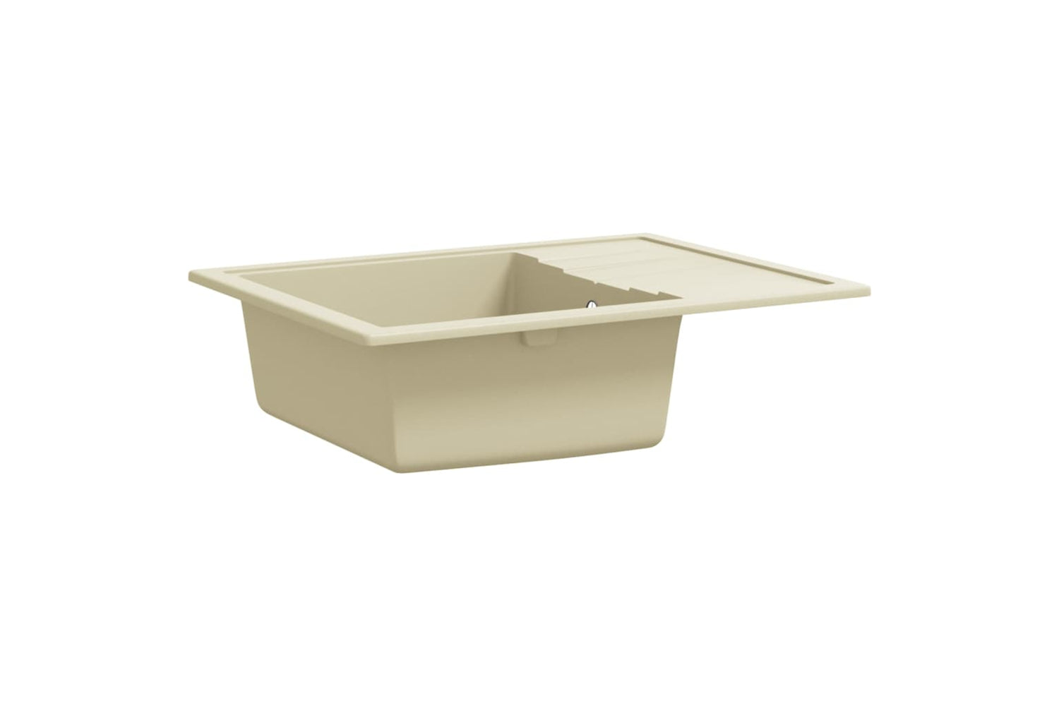 Vidaxl Kitchen Sink With Overflow Hole Oval Beige Granite-3